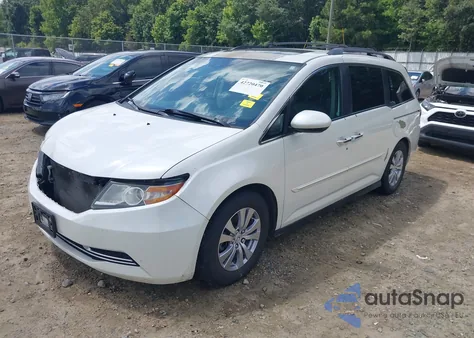 2014 Honda Odyssey Ex-L z USA, uszkodzony, nr VIN 5FNRL5H62EB008386